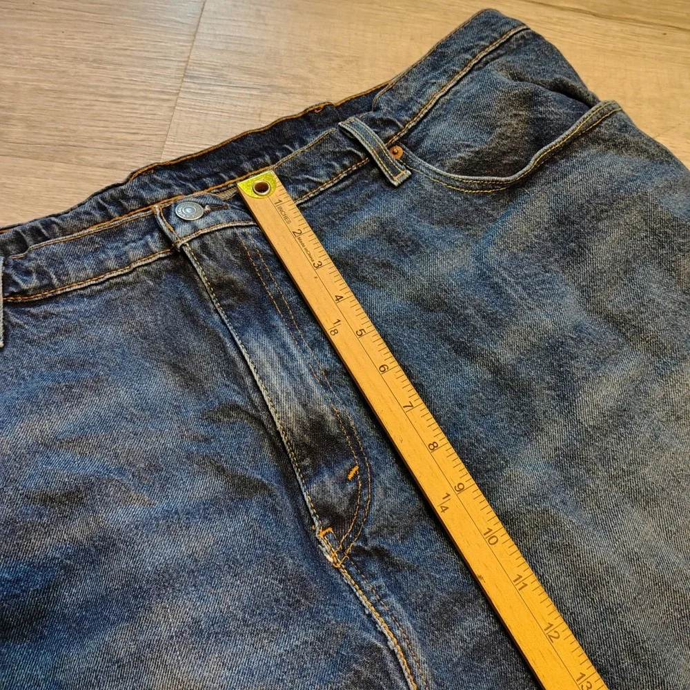 Levis 569 Loose Straight Denim Shorts Mens 44 Blue Medium Wash Wideleg baggy